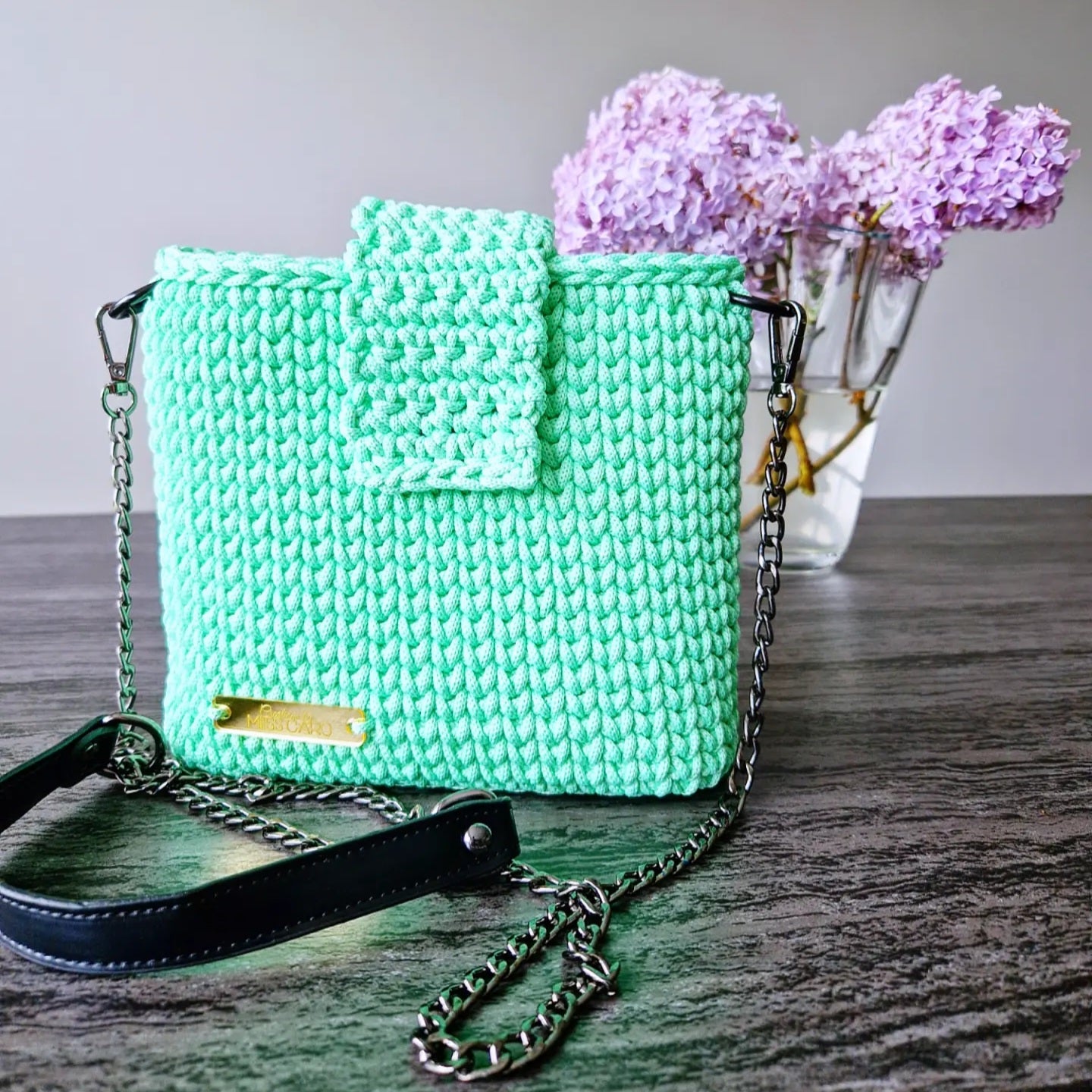 Petit sac bandoulière Menthe