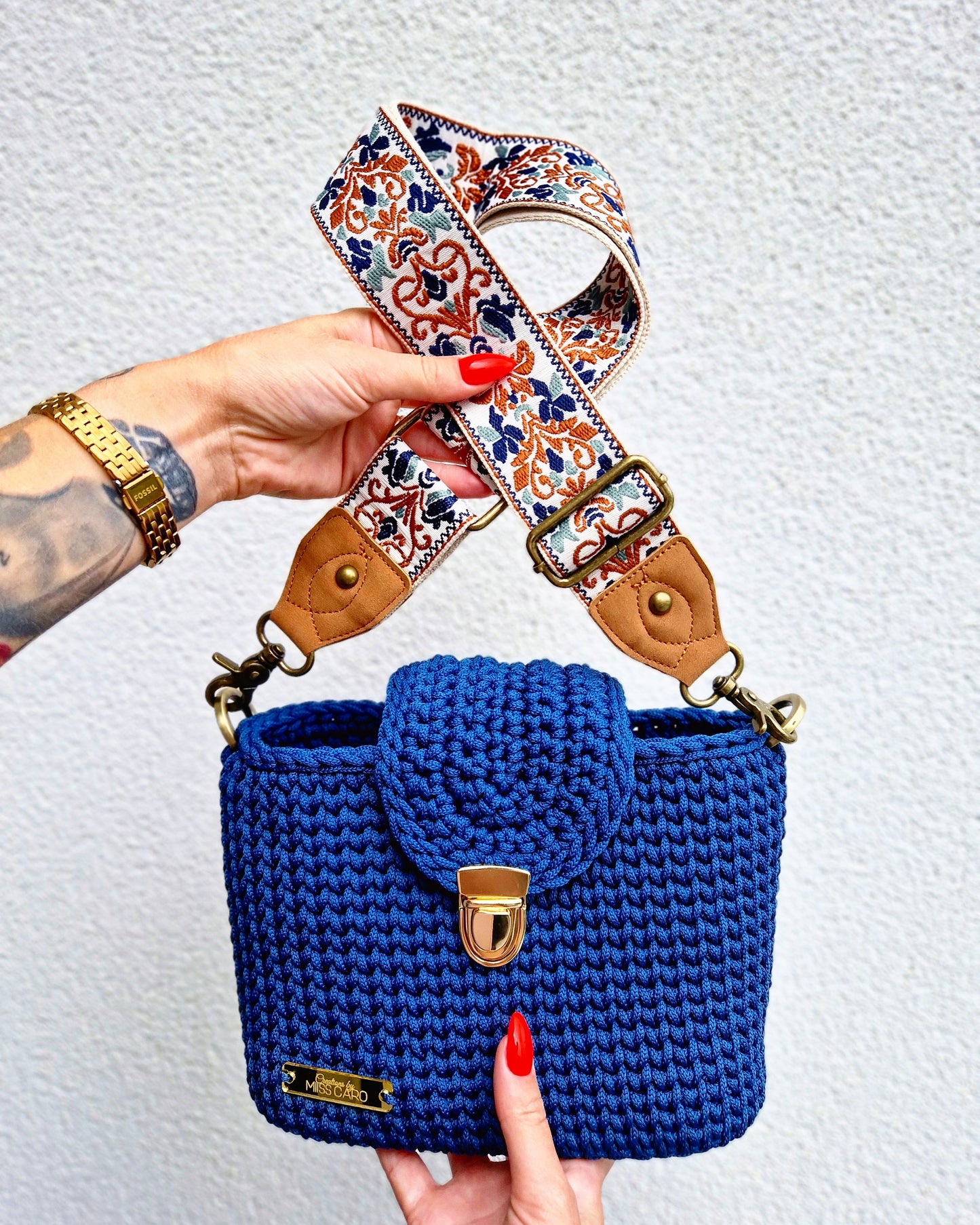 Sac bandoulière Bleu