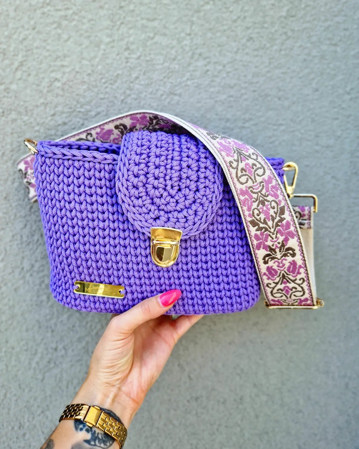 Sac bandoulière violet