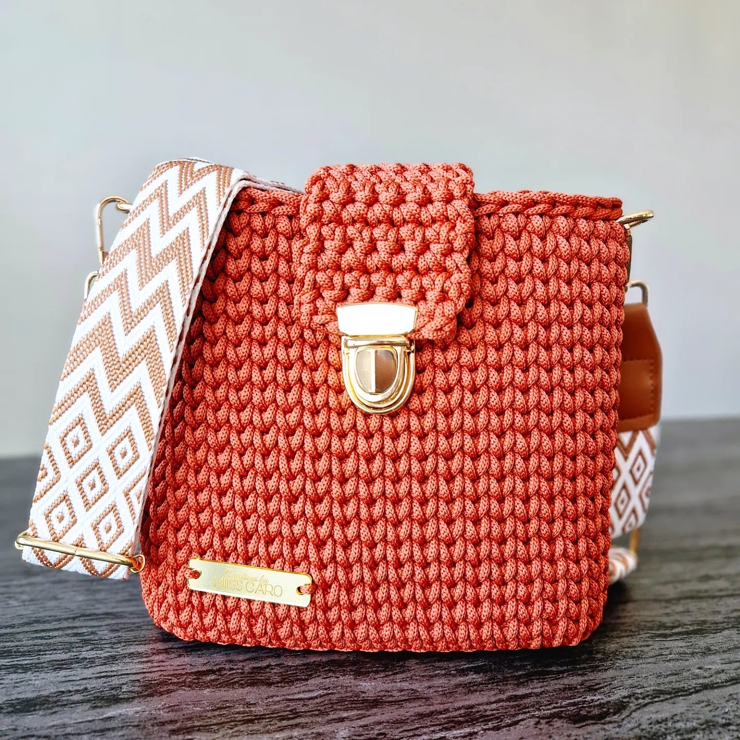 Petit sac bandoulière Rouge Rouille