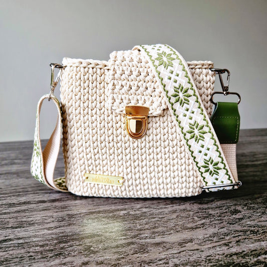 Petit sac bandoulière Blanc cassé