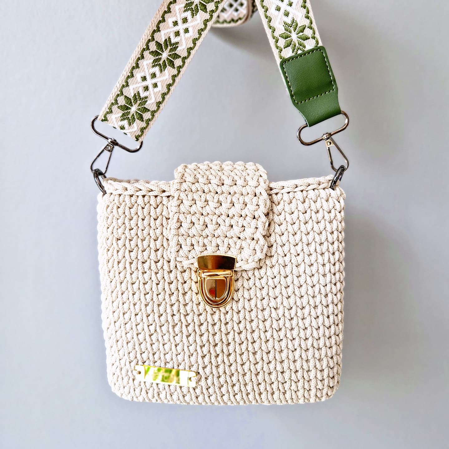 Petit sac bandoulière Blanc cassé