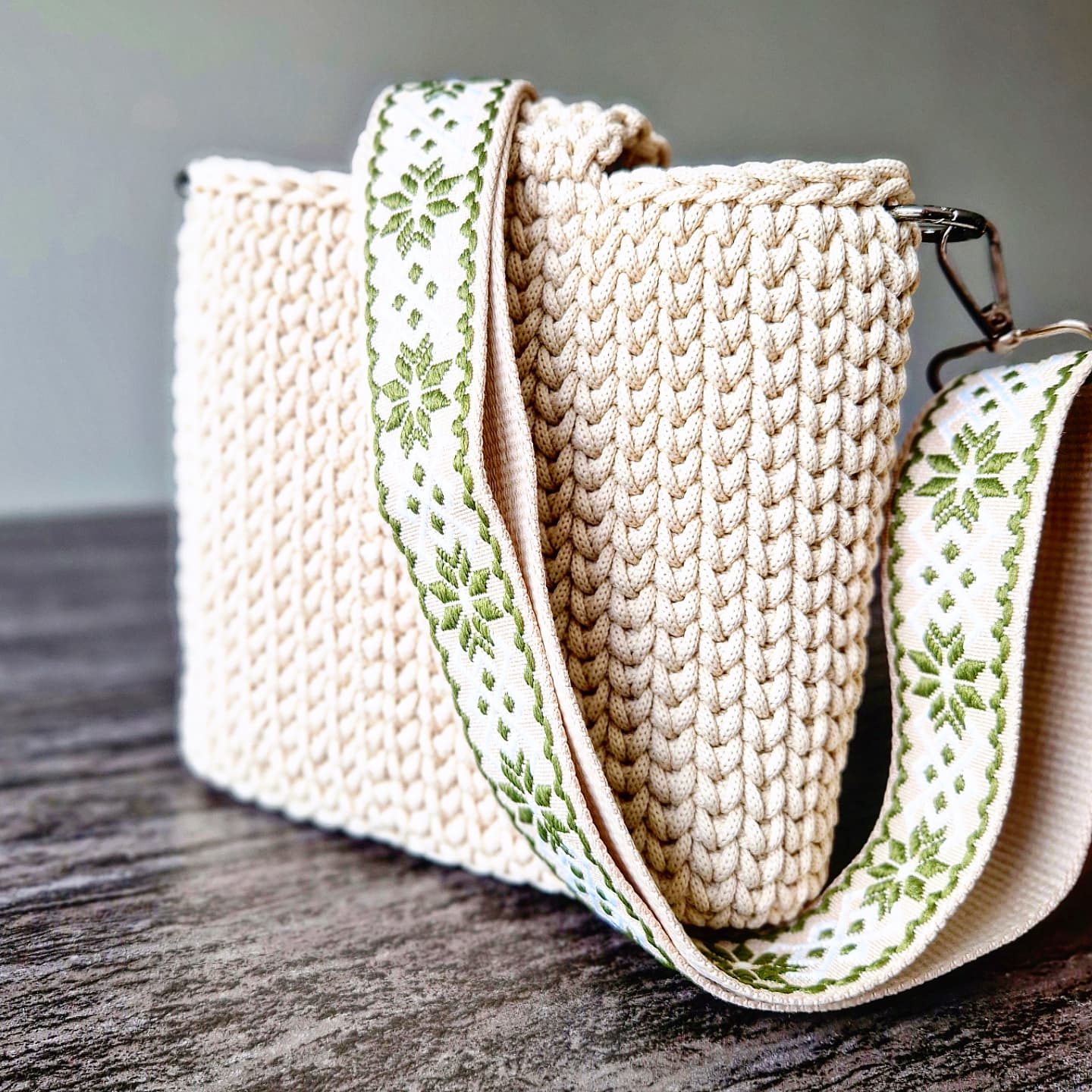 Petit sac bandoulière Blanc cassé